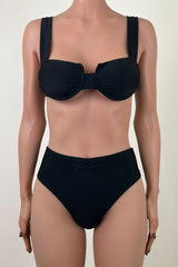 Luxurious High Waist Scrunch Cheeky Underwire Balconette Bikini Set