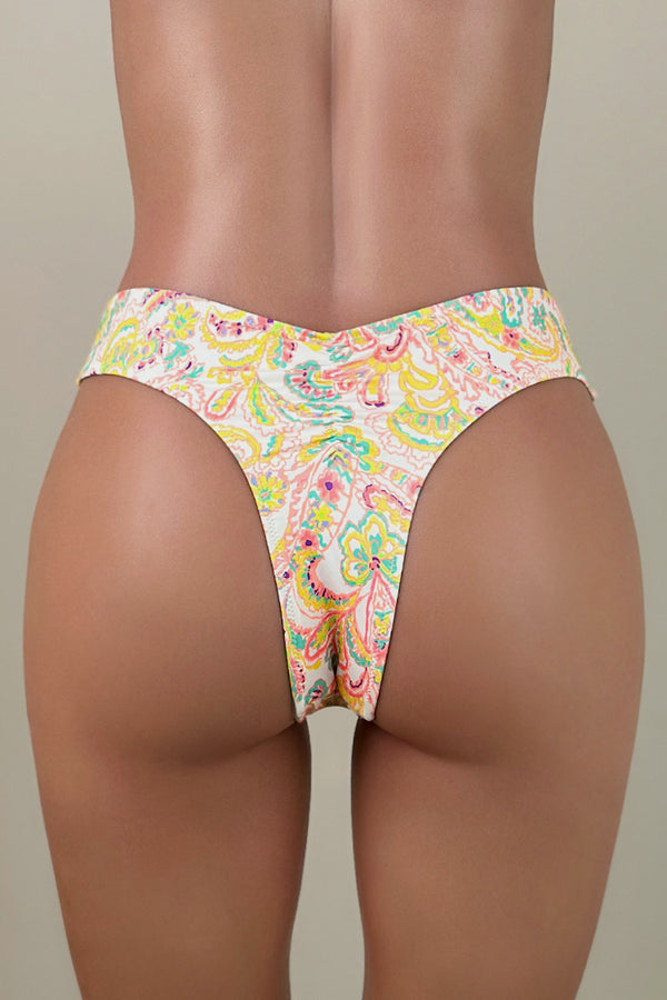 Sexy Low Waist High Cut Brazilian Cheeky Scrunch Bikini Bottom