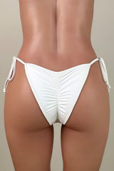 Sexy Tie String Low Rise Brazilian Cheeky Scrunch Bikini Bottom